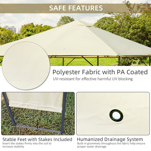 10'x10' Outdoor Patio Gazebo Canopy Shelter Party Tent for Garden Backyard Deck - Picture 5 of 10