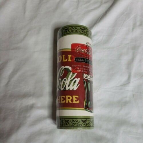 NIP VTG Ice Cold Coca Cola Sold Here Wallpaper Border