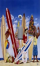 Light Switch Plate & Outlet Covers BEACH DECOR ~ DOG SURF BOARD CLUB
