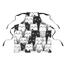 Cats, Cats and more Cats poly twill lightweight durable Apron AOP 