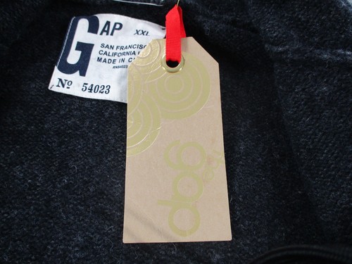 Gap Cardigan Sweater Mens Toggle Button Wool Cashmere Blend Gray 2006 NWT - Picture 7 of 15