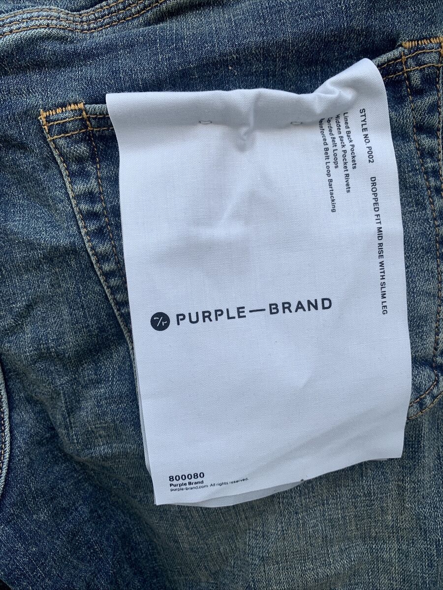 Purple Brand Dropped Fit Mid Rise With Slim Leg P002 Size 32 Purple Brand Dropped Fit Mid Rise With Slim Leg P002 Size 32