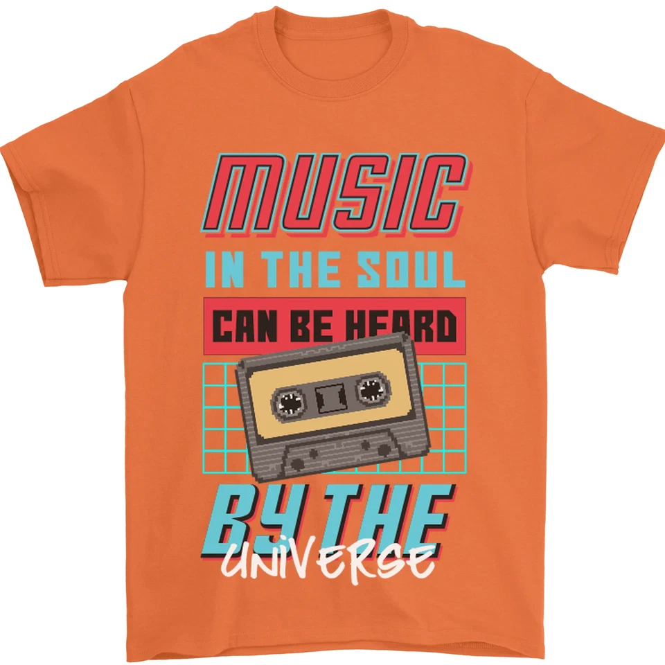 Musique Dans L'Âme Entendue Par L'Univers T-Shirt Pour Hommes 100% Coton - Photo 4/4