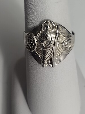 St Jude Ring Sterling silver 925 Anillo De San Judas Tadeo En Plata | eBay