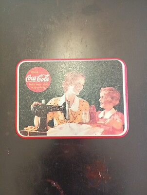 Coca-Cola Collectible ''It's pause time.. Mother'' Tin Container! 1993 Nice! 