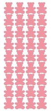 1" Pink Teddy Bear Stickers Baby Shower Envelope Seals School arts Crafts 