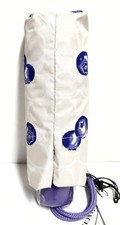 Coach Mini Umbrella with Signature Blueberry Print Light Violet Wrist Strap NWT