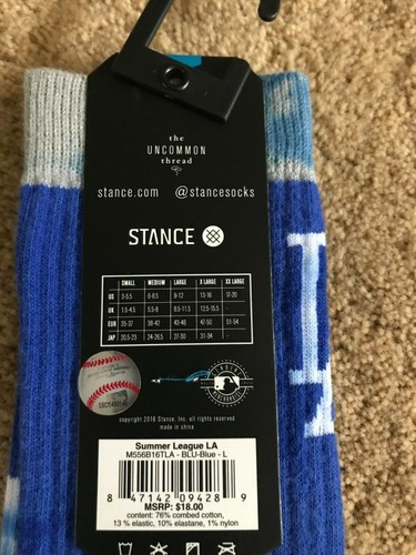 Calze uomo Stance MLB logo squadre assortite taglie assortite un paio - Foto 26 di 119