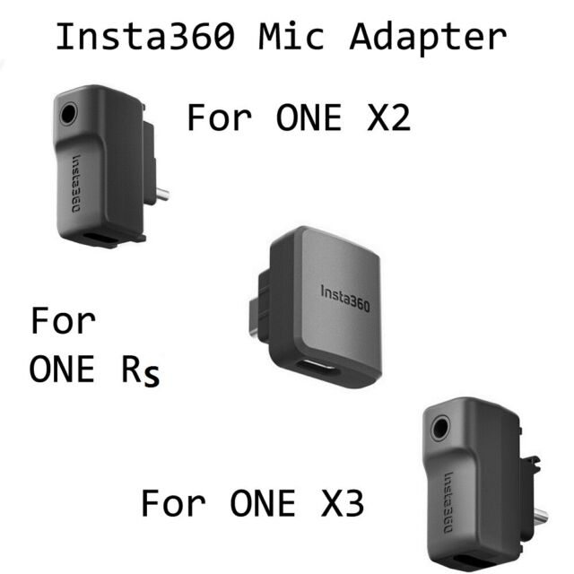 Insta360 Mic Adapter Original Compatibility with Insta X3 ONE RS ONE R ONE X2