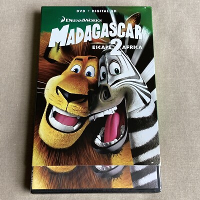 Madagascar: Escape 2 Africa (DVD NEW + Slipcover) Ben Stiller Jada Pinkett Smith