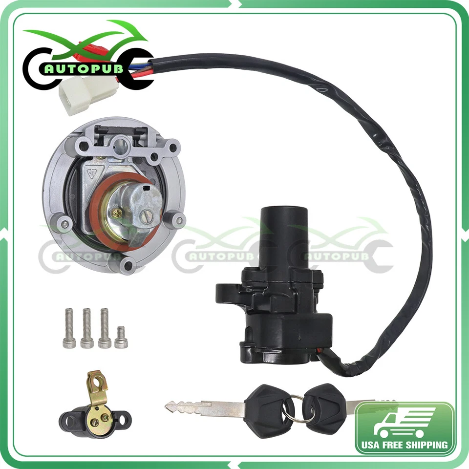 Замок сиденья выключателя зажигания крышки топливного газа с набором ключей для Yamaha YZF R6 1999-2005 - Изображение 2 из 4