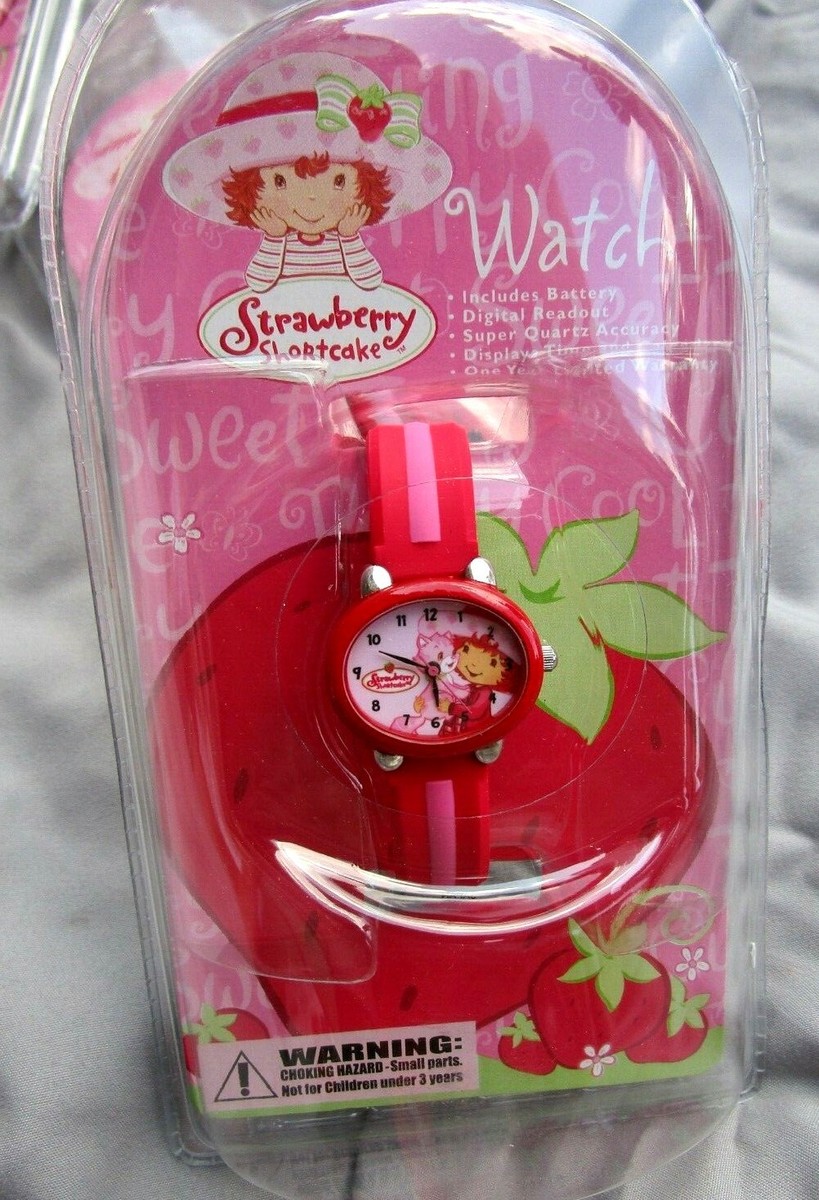Set of 6 Strawberry Shortcake Analog Two-Tone Pink Band Wrist