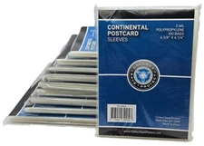 (1000) CSP Continental Postcard Sleeves Archival Safe Larger 4 3/8 x 6 1/4 Size