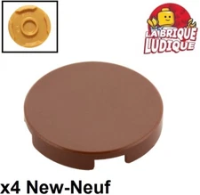 Lego 4x Tile Round Plate Round Smooth 2x2 Brown/Reddish Brown 14769 NEW
