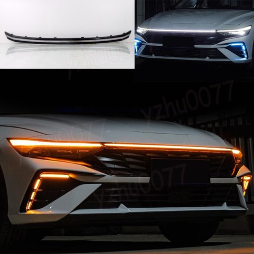 For 2024-2025 Hyundai Elantra Sedan LED Front Grille Lights Turn Signal ...