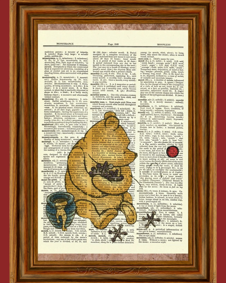 Winnie the Pooh Dictionary Art Print Picture Poster Classic Jacks 