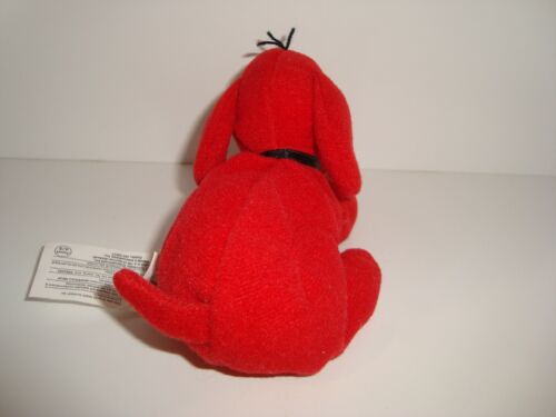 Clifford The Big Red Dog Plush Beanbag 2003 Wendy's Kids Meal Toy 4" Long - Imagen 3 de 7
