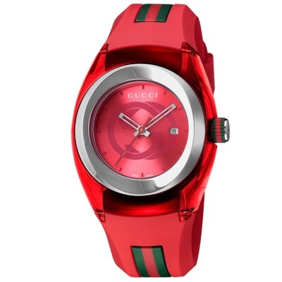 Gucci Sync L YA137303 Women's Quartz Red Tone Watch - Retail Price $670