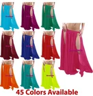 2 Layer 2 Front Slit Skirt Chiffon Full Circle Gypsy Flamenco Belly Dance Panel