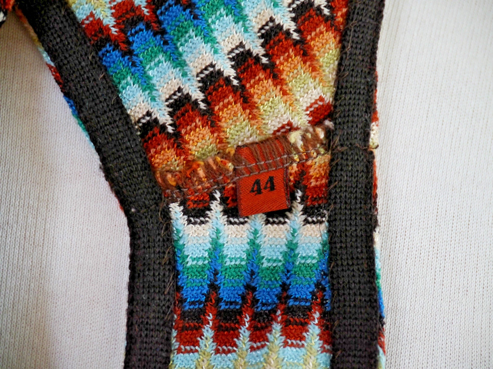 MISSONI Orange Label multi-colored wave knit tank… - image 8