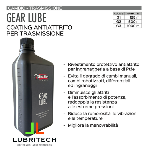 Sintoflon GEAR LUBE 1000 ml. (1 litro) trattamento cambio, differenziale, ... - Foto 2 di 11
