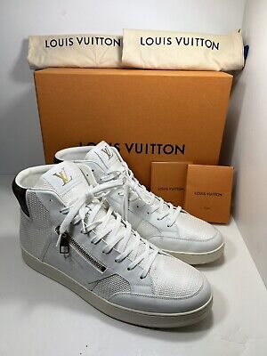 Louis Vuitton Men’s Sneaker High Top White Leather & Mesh Rivoli LV 10 
