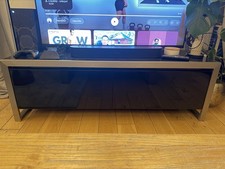 - - - Dwell TV Stand Media Unit Black Gloss Finish - - -