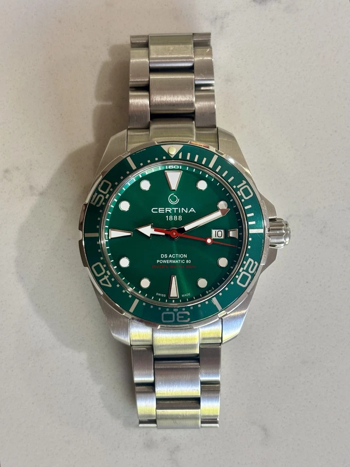 Green Certina Ds Action Diver 43mm Swiss Automatic Watch C032.407.11.091.00 - image 2 of 4