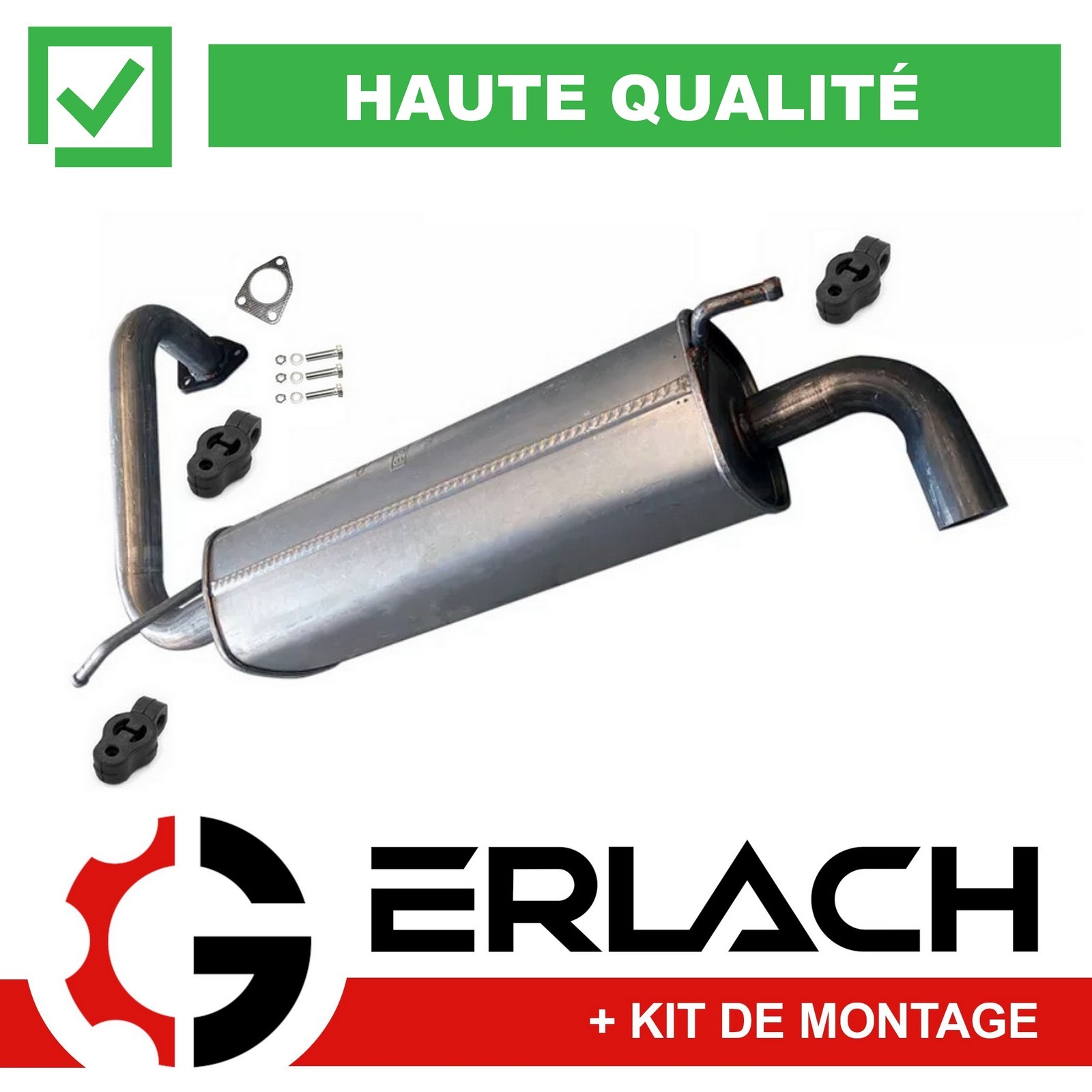 Silencieux arriere pour Mitsubishi Pajero Pinin I 1.8 en acier aluminise durable