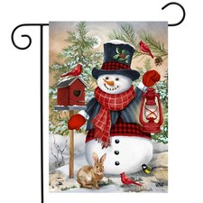 Briarwood Lane Snowman And Friends Winter Garden Flag
