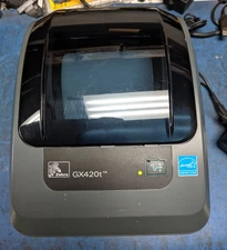 Zebra GX420t Direct Thermal Label printer GX42-102410-000 No PA *Read* | OO73