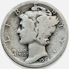 1924-P Mercury Dime 10c About Good AG++ * Original Surfaces * 1924P #4