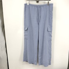 Old Navy Women Size XL Pants Blue Wide Leg Ca...