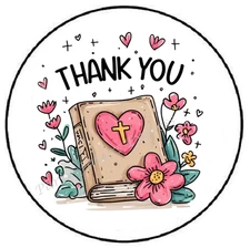 THANK YOU BIBLE RELIGIOUS ENVELOPE SEALS LABELS STICKERS FAVORS