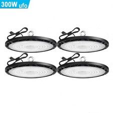 4 Pack 300W UFO Led High Bay Light Factory Commercial Industrial Warehouse Light