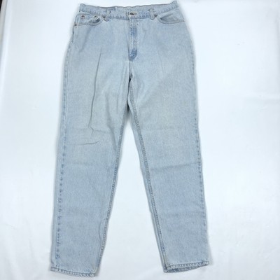 Levi's 521 Mens Tapered Fit Jeans Light Wash Denim Size W32 L30 90s Vintage