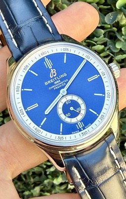 Breitling Premier Automatic A37340 40mm Blue Dial Stainless Steel Watch Only