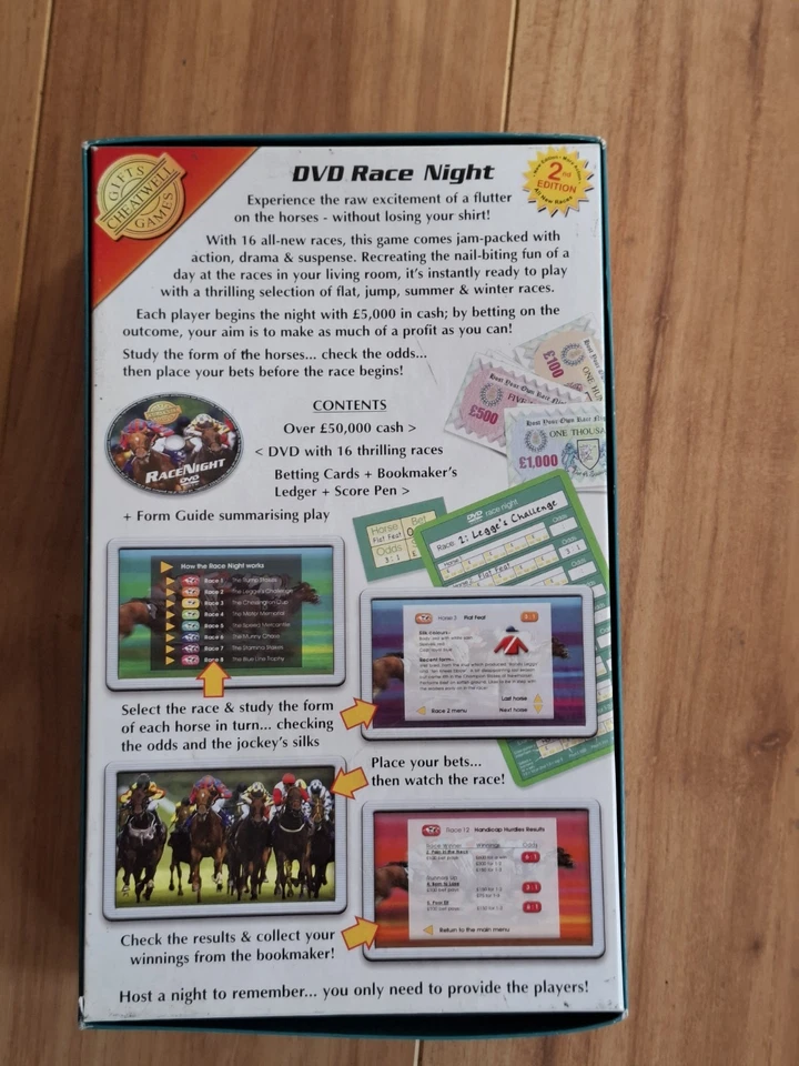 Host your own Race Night 2nd Edition DVD Game Cheatwell Games, 2005 - Image 2 of 4