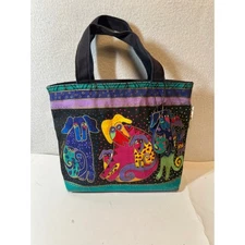 Sun N Sand Accessories Cotton Dog Print MINI Bag Whimsical Colorful