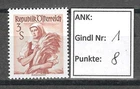 Plattenfehler Trachten 3S Gindl Nr.1 postfrisch