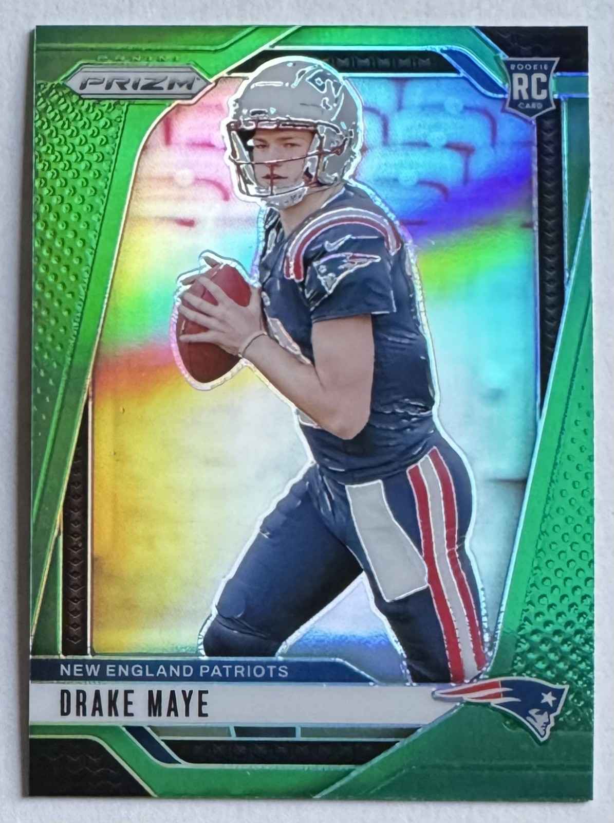 2024 Prizm DRAKE MAYE SP Green Prizm Rookie Card NEW ENGLAND PATRIOTS #329🔥🔥