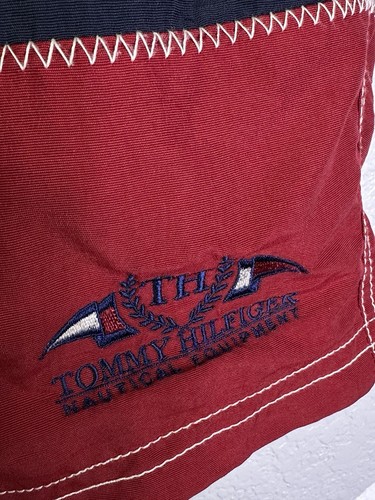 Tommy Hilfiger Board Shorts Swim Trunks Nautical Rugby Stripe Color Block Mens L - Picture 2 of 10