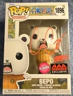 ONE PIECE - BEPO - #1896 - FUNKO POP - SIGNED BY CRIS GEORGE - OCCM