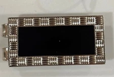 Silver and Black Matte Money Clip - New and Engravable - Things Remembered