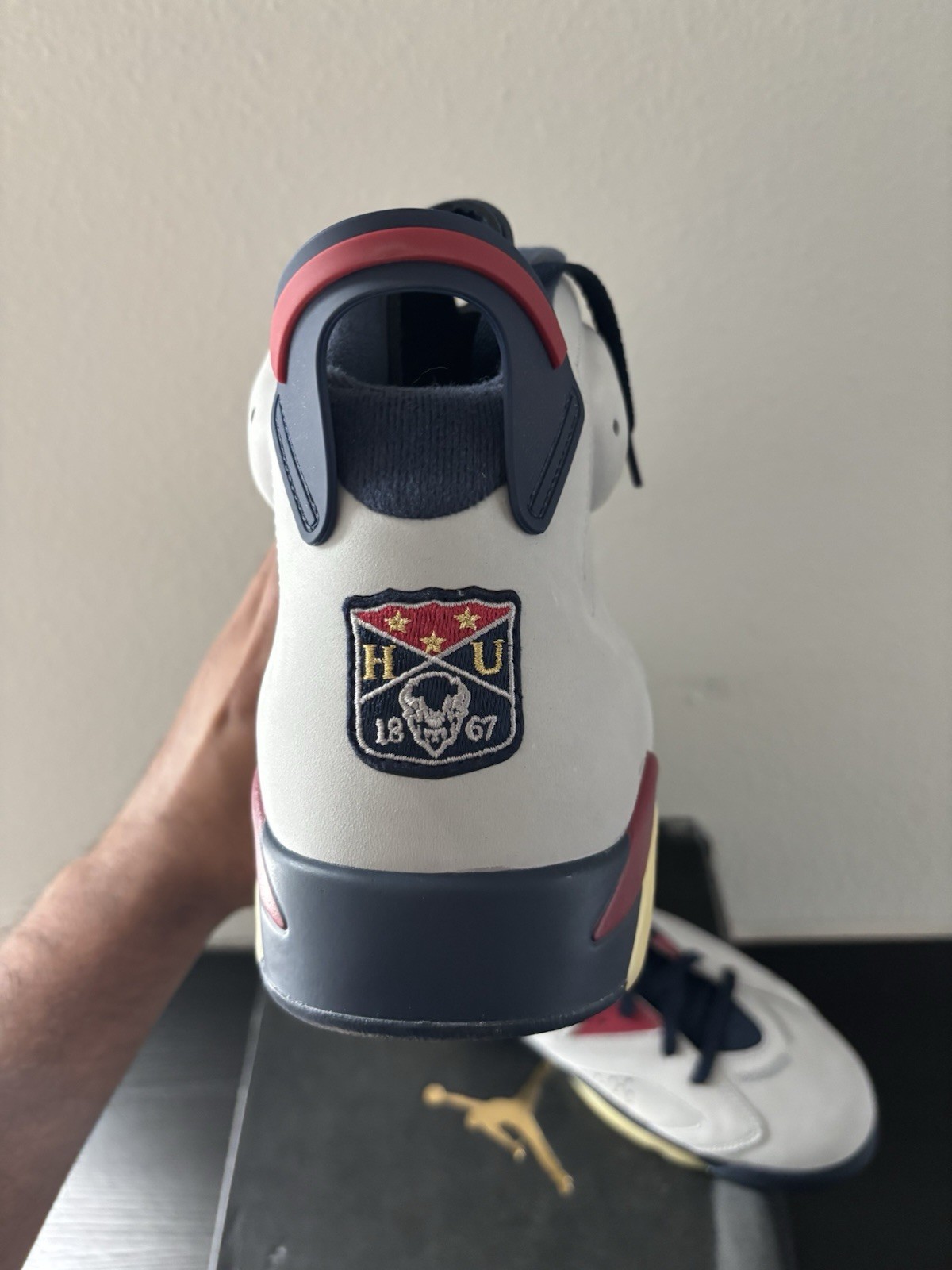 Men’s Size 15 Nike Air Jordan 6 Retro PE Howard University Player Exclusive New image 3