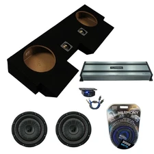 Kicker 43CVT102 Sub + HA-A1500.1 Amp + ASC Dual 10" Subwoofer Box Combo