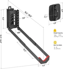 monTEK Swivel Bike Wall Mount, No Heavy Lifting Required Bike Wall Mount, Bik...