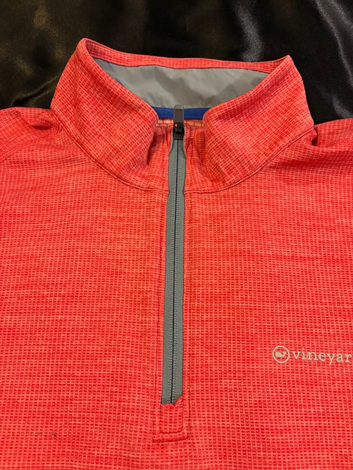 Vineyard Vines On The Go Sankaty Cuarto Cremallera - Para Hombres 2XL Elastizado Golf Ropa Activa Foto 3 de 4