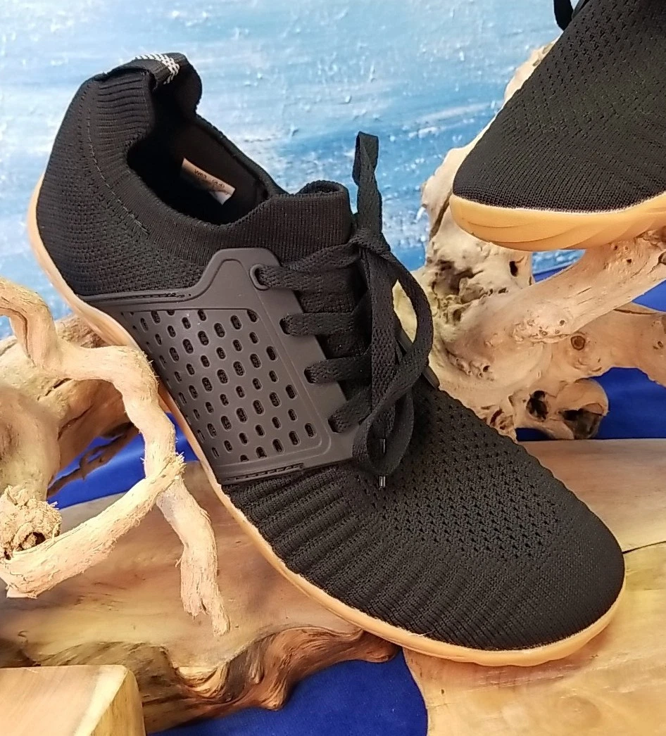 NEW~Whitin Shoes Men's US 11 EU 44 Minimalist Trail Running Sneakers Black Mesh