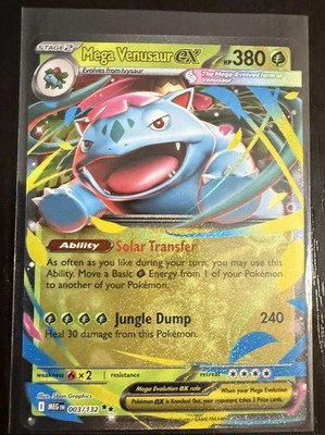 Pokemon Mega Venusaur ex Holo #003/132 ME01: Mega Evolution
